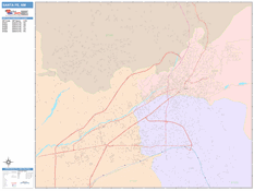 Santa Fe Digital Map Color Cast Style